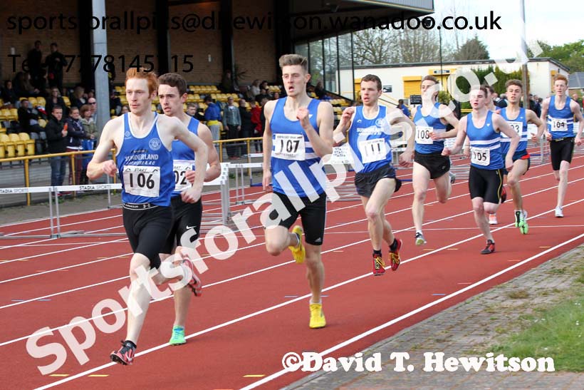 Jimmy Hedley 800 metres, North East Grand Prix, Monkton Stadium, Jarrow. Photo: David T. Hewitson/Sports for All Pics
